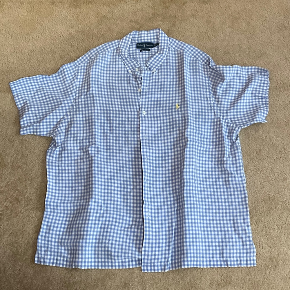 Polo by Ralph Lauren Light Blue Checkered Shirt